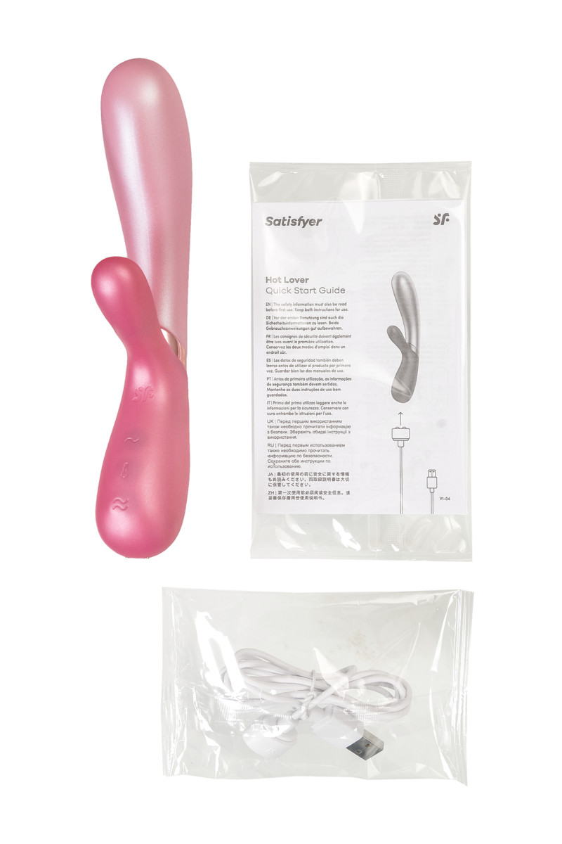 Вибратор Satisfyer Hot Lover с клиторальным стимулятором, розовый