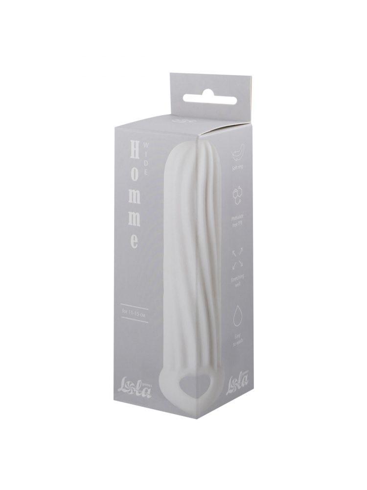 Фаллоудлинитель Homme Wide White для 11-15 см