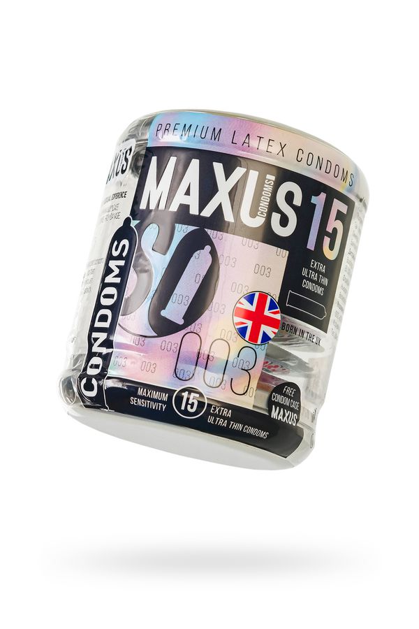Презервативы MAXUS в большом металлическом кейсе, EXTRA ULTRA THIN экстратонкие (15шт.)