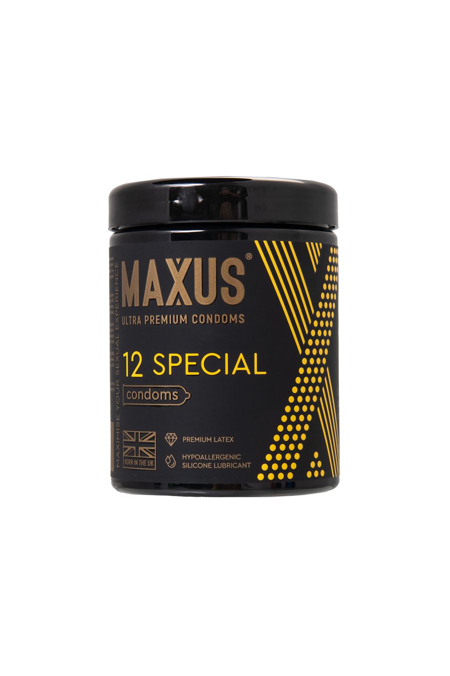 Презервативы MAXUS в большом пластиковом кейсе, SPECIAL точечно-ребристые (12шт.)