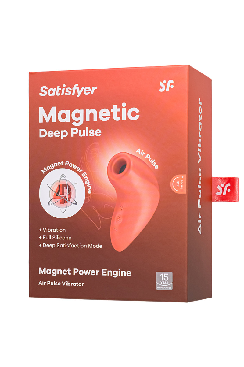 Вакуум-волновой бесконтактный стимулятор клитора Satisfyer Magnetic Deep Pulse, оранжевый