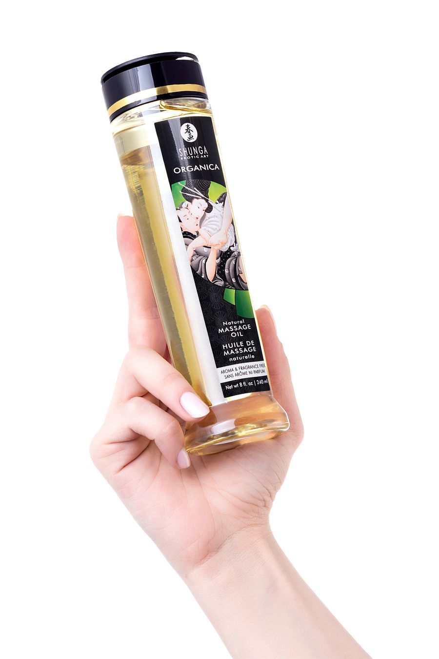 Возбуждающее массажное масло Shunga Organica Natural, без аромата, 240 мл.
