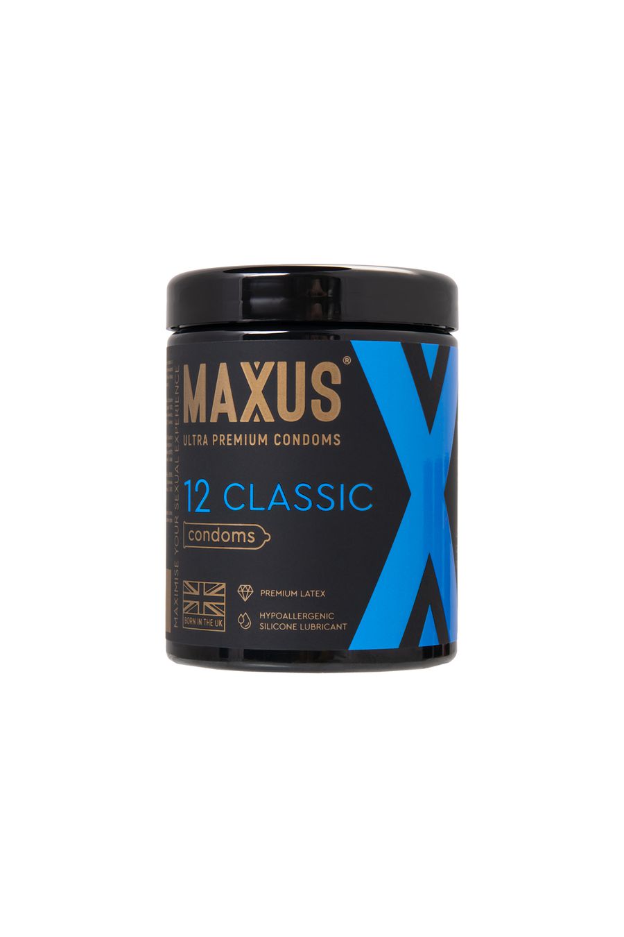 Презервативы MAXUS в большом пластиковом кейсе, CLASSIC классические (12шт.)