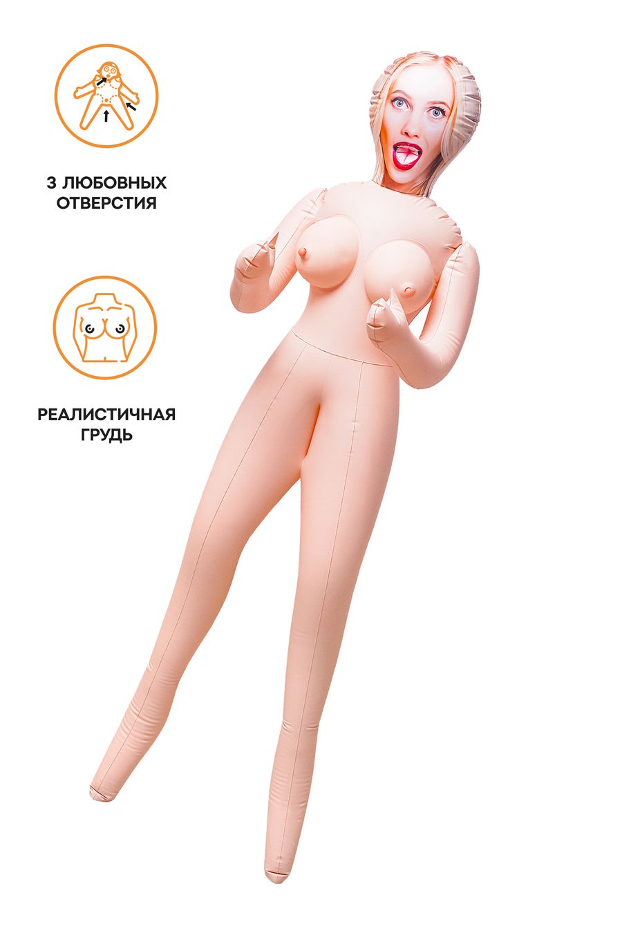 Кукла надувная Dolls-X, Lilit, блондинка, 3 отверстия
