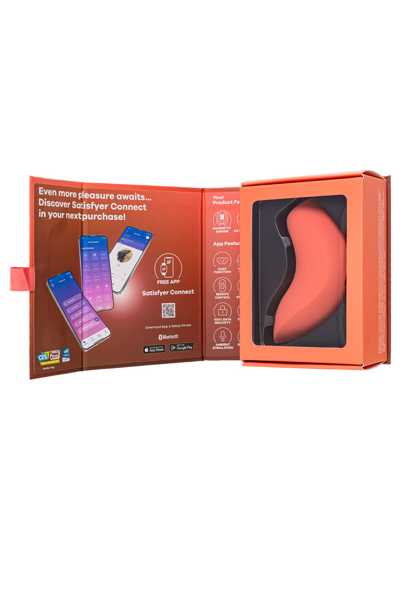 Вакуум-волновой бесконтактный стимулятор клитора Satisfyer Magnetic Deep Pulse, оранжевый