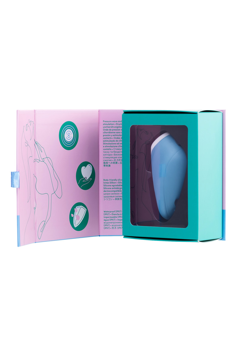 Вакуум-волновой бесконтактный стимулятор клитора Satisfyer Love Breeze, голубой