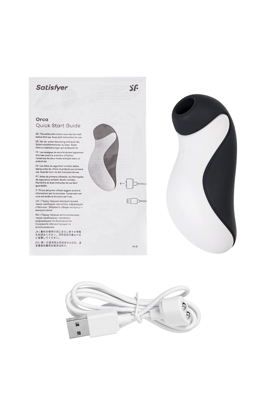Вакуум-волновой стимулятор клитора Satisfyer Orca, черный