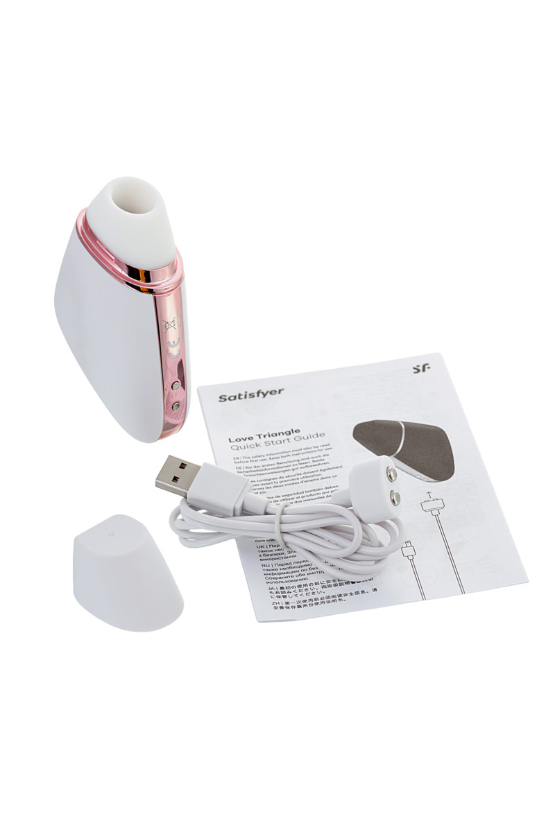 Вакуум-волновой бесконтактный стимулятор клитора Satisfyer Love Triangle, Белый