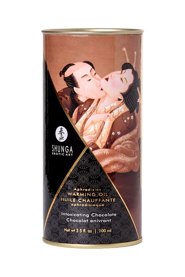 Масло для массажа Shunga Intoxicating Chocolate, разогревающее, 100 мл.