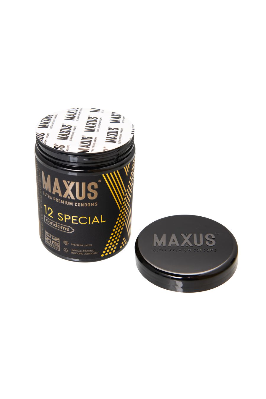 Презервативы MAXUS в большом пластиковом кейсе, SPECIAL точечно-ребристые (12шт.)