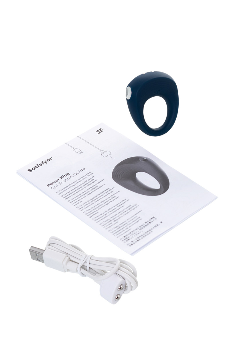 Эрекционное кольцо Satisfyer Power Ring, синее, 5.5