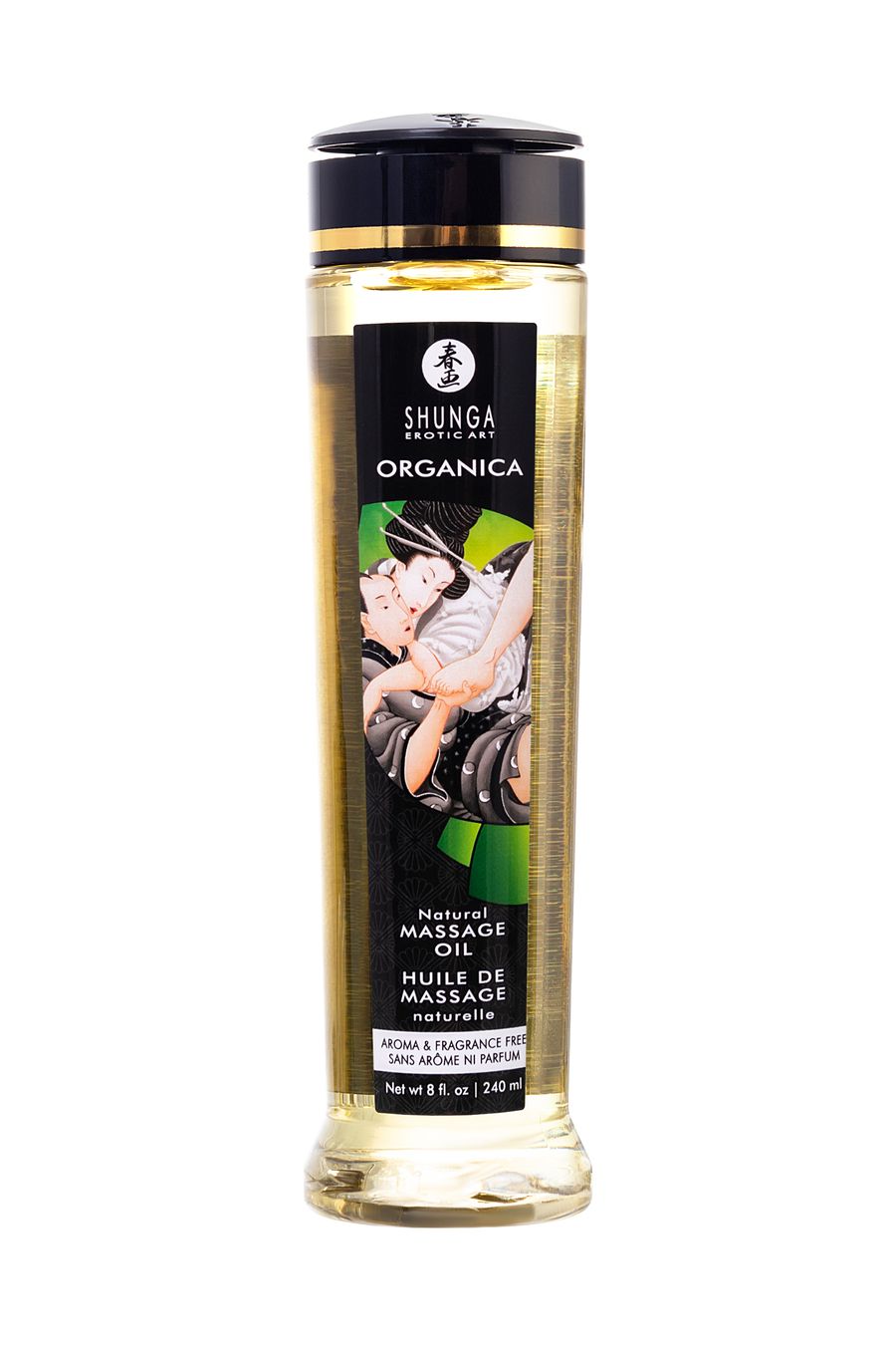 Возбуждающее массажное масло Shunga Organica Natural, без аромата, 240 мл.