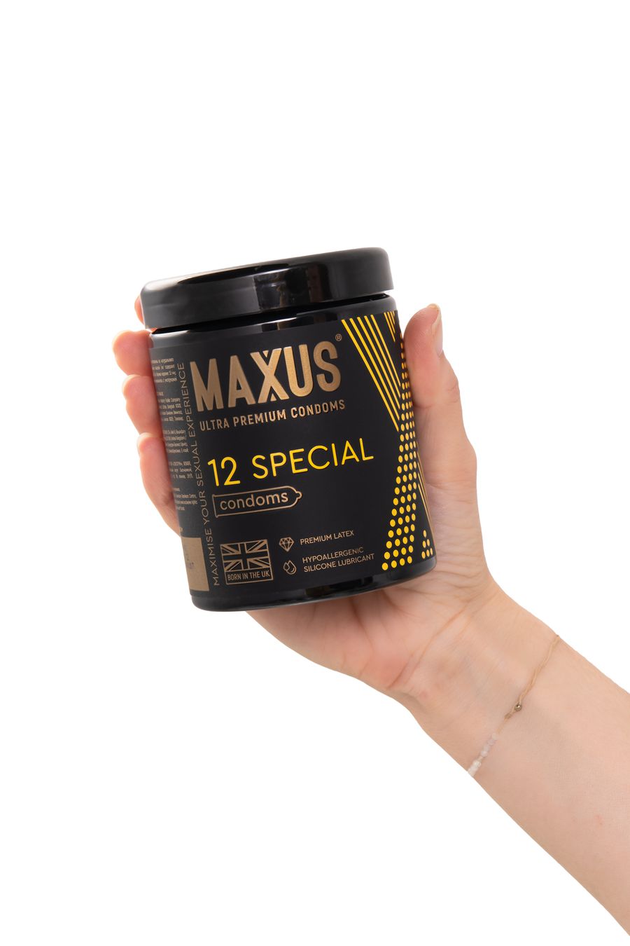 Презервативы MAXUS в большом пластиковом кейсе, SPECIAL точечно-ребристые (12шт.)