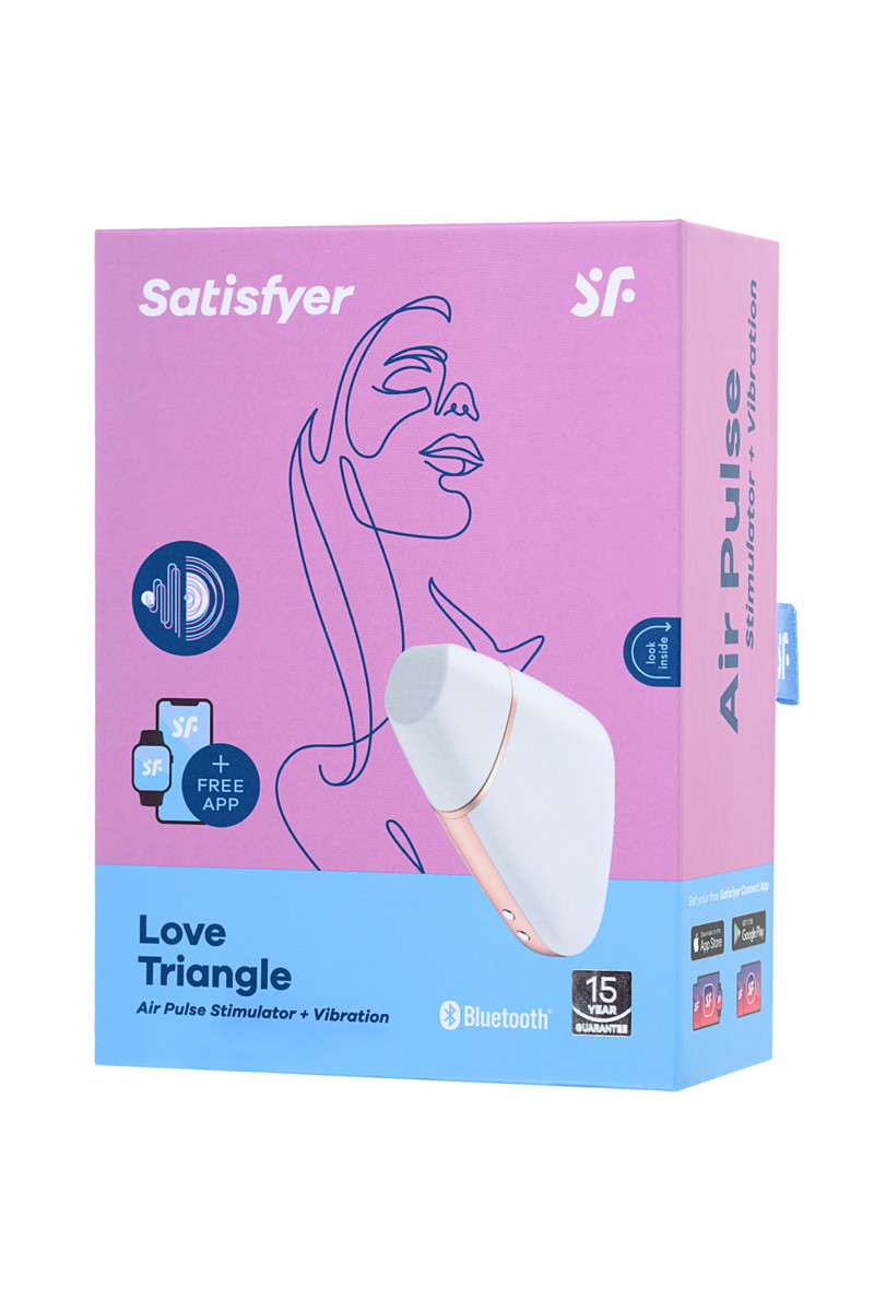 Вакуум-волновой бесконтактный стимулятор клитора Satisfyer Love Triangle, Белый