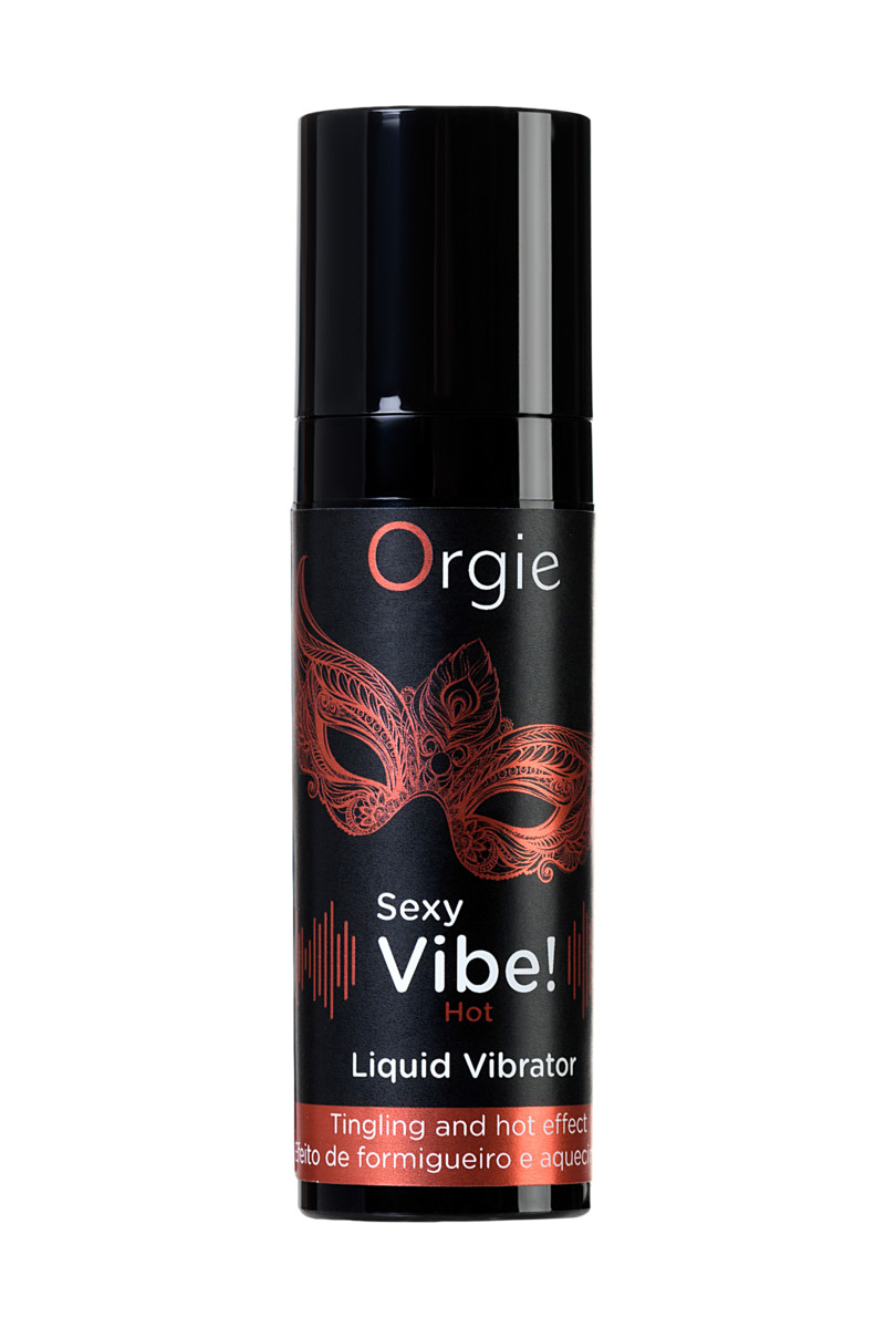Жидкий вибратор ORGIE Sexy Vibe Hot с разогревающим и вибрирующим эффектом, 15 мл.