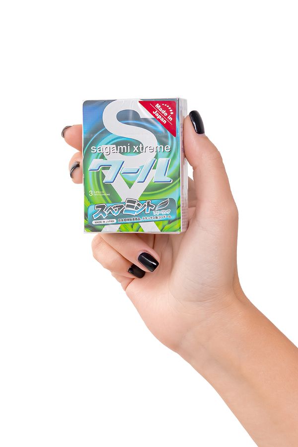 Презервативы латексные Sagami Xtreme Mint (3шт.)