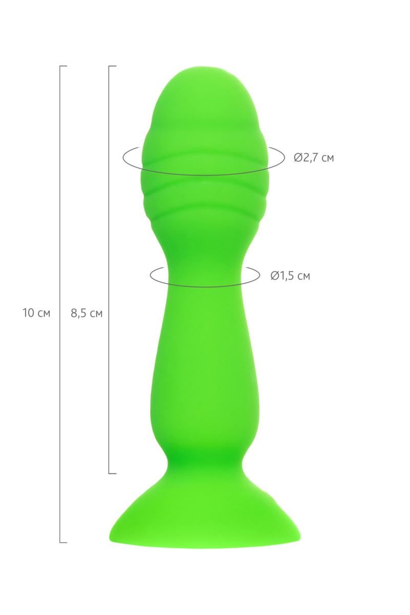 Анальная втулка A-Toys Terg, силиконовая, зеленая, 10 см.