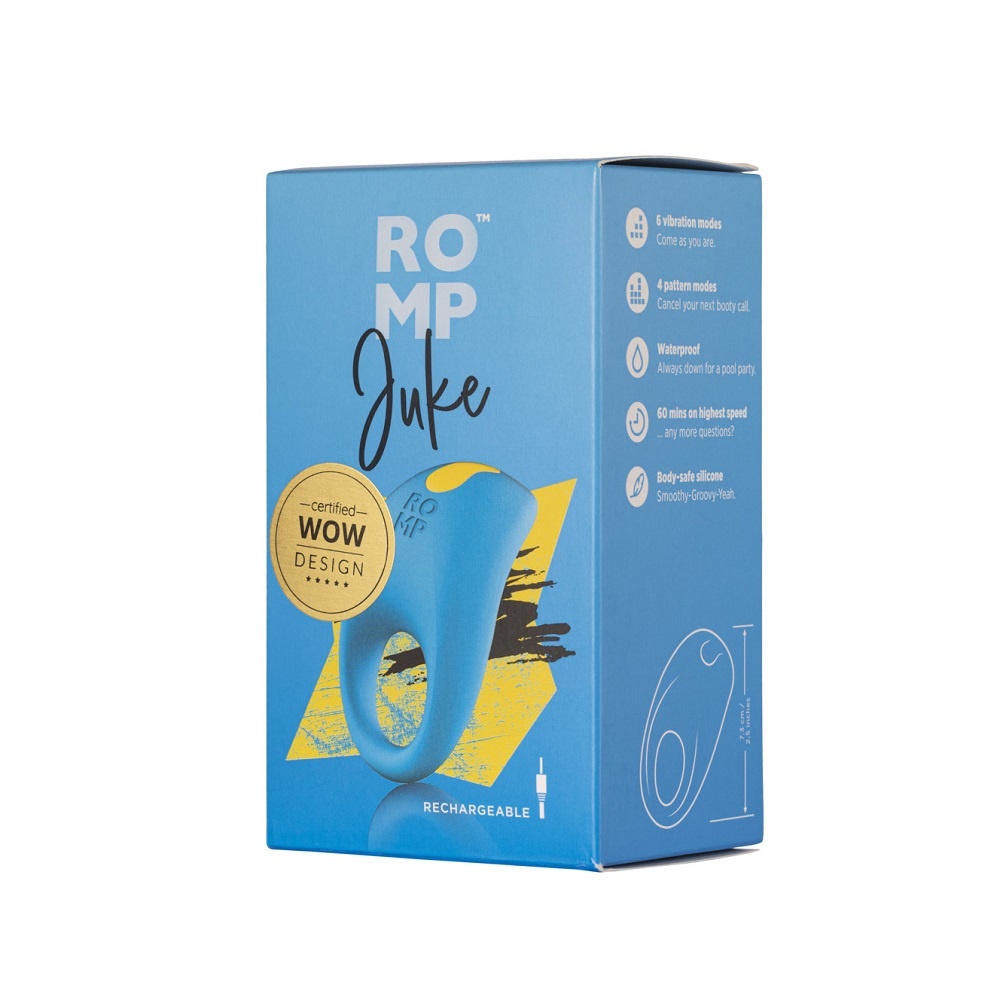 Эрекционное кольцо Romp Juke, синее
