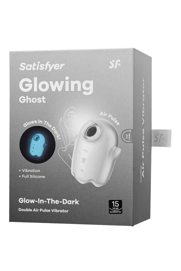 Вакуум-волновой бесконтактный стимулятор клитора Satisfyer Glowing Ghost, белый