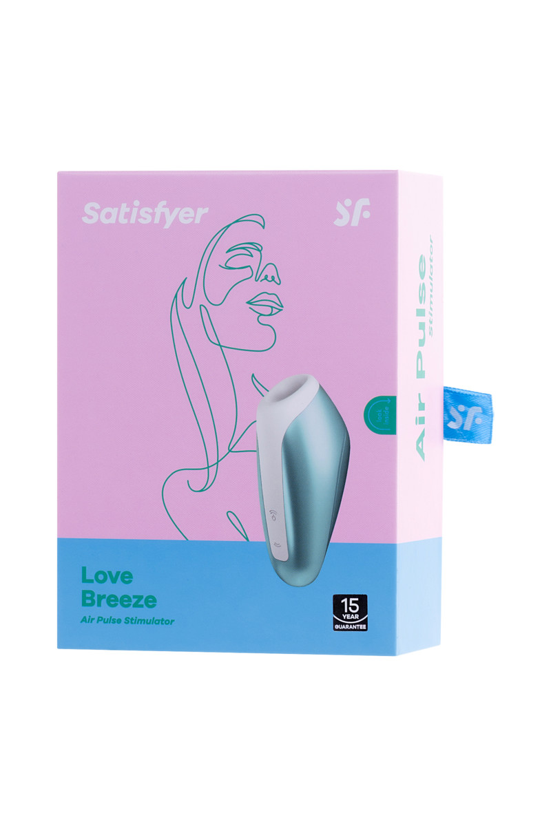 Вакуум-волновой бесконтактный стимулятор клитора Satisfyer Love Breeze, голубой