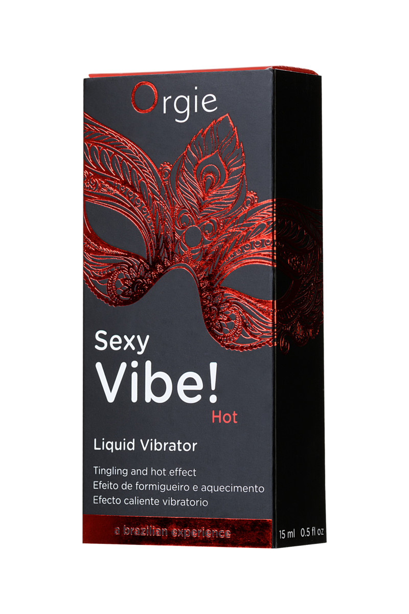 Жидкий вибратор ORGIE Sexy Vibe Hot с разогревающим и вибрирующим эффектом, 15 мл.