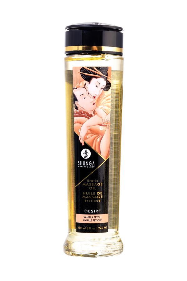 Возбуждающее массажное масло Shunga Vanilla Fetish, ванильный фетиш, 240 мл.